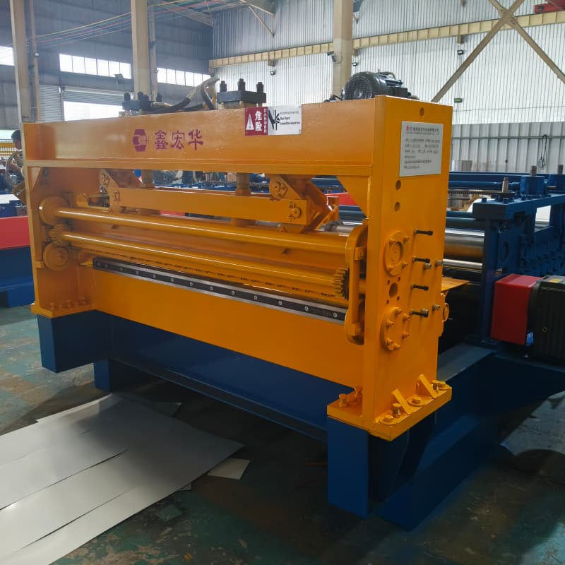 Spain Construction Raw Material Factory Galvanized Plate Flatten Purlin Slitting Shear Line Machine