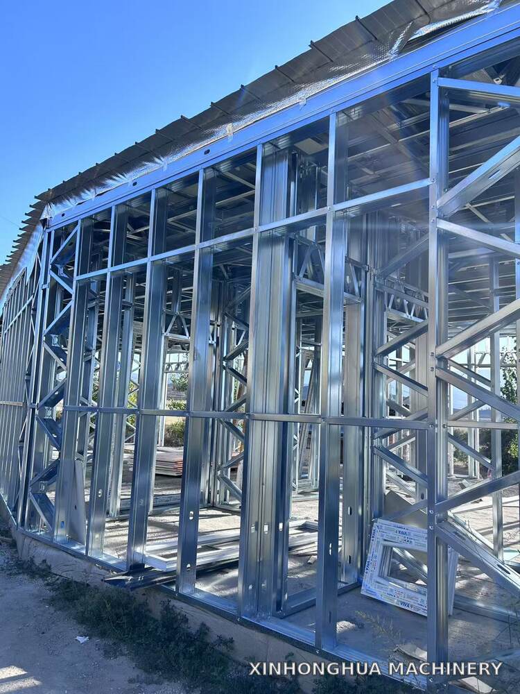 Light gauge steel wall frame installation at a customer project in Bulgaria